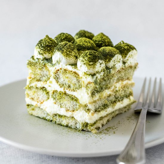 Easy No Bake Matcha Tiramisu