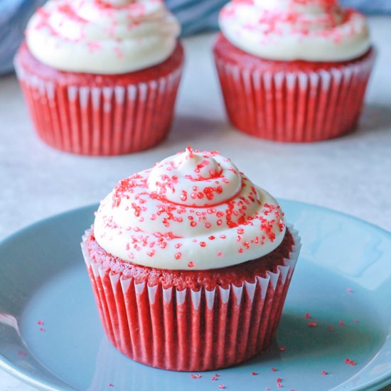 Healthy Red Velvet Cupcakes