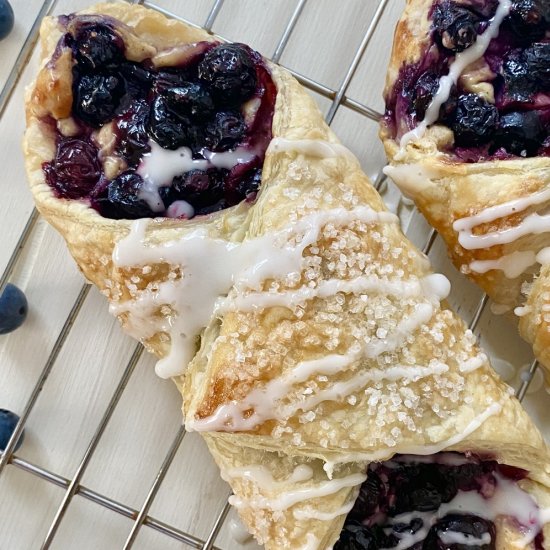 Flaky Blueberry Cheese Danish