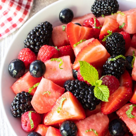 Watermelon Berry Fruit Salad