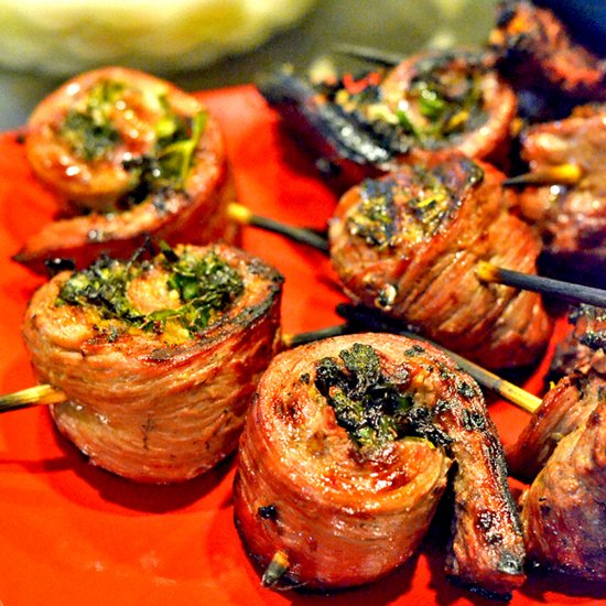 Grilled Flank Steak Pinwheels