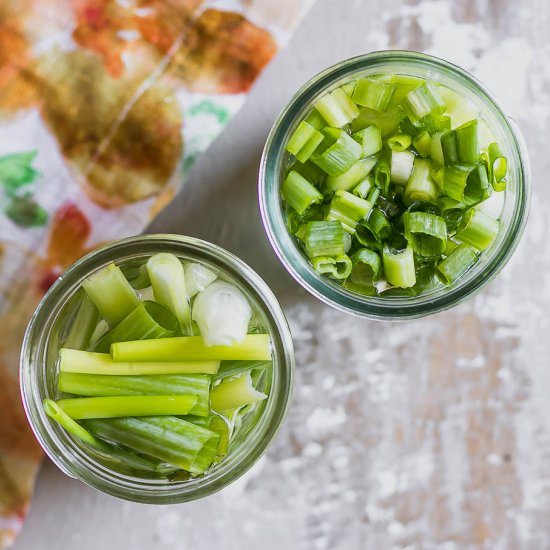 Quick Pickled Green Onions