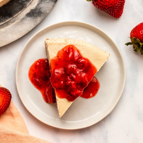 Instant Pot Strawberry Cheesecake