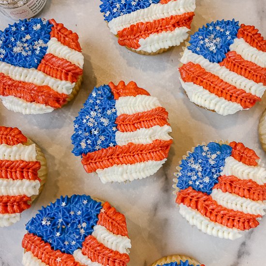 Flag Cupcakes