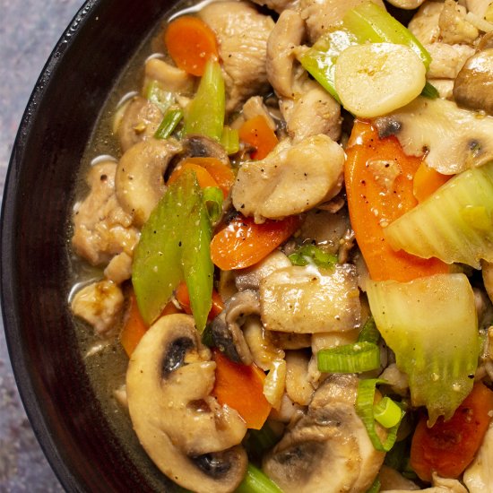 Moo Goo Gai Pan {Chicken Mushroom}