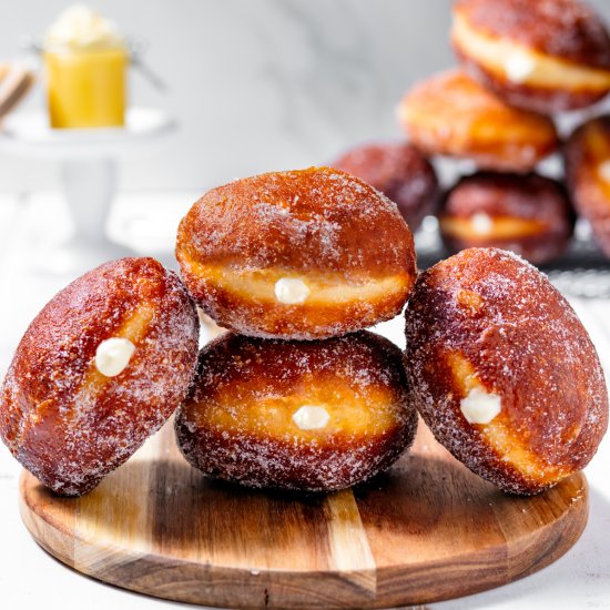 Bavarian Cream Filled Donuts