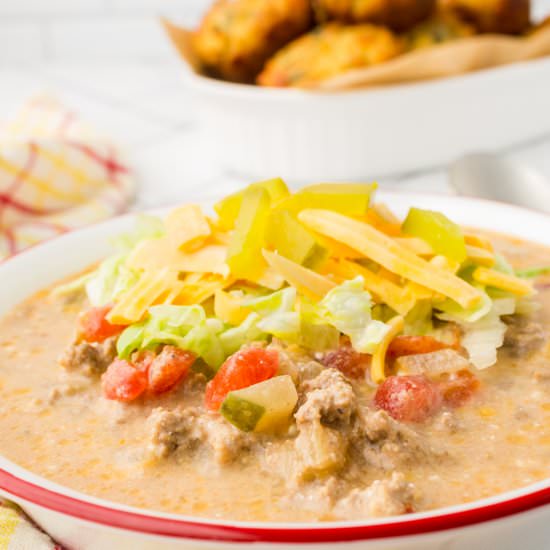 Easy Cheeseburger Soup