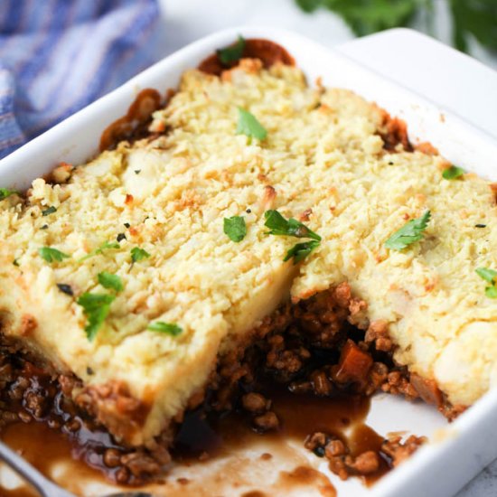 Vegan Parsnip Shepherd’s Pie