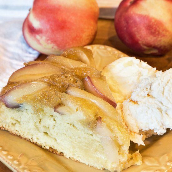 White Nectarine Cake (Upside-Down)