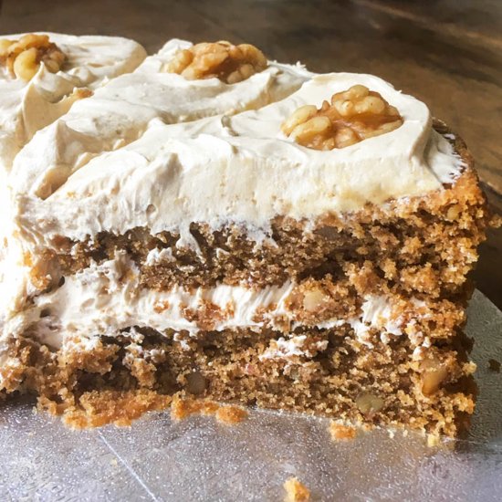 Vegan Coffee Walnut Cake