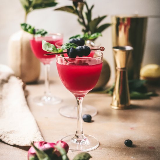 Blueberries and Gin Cocktail