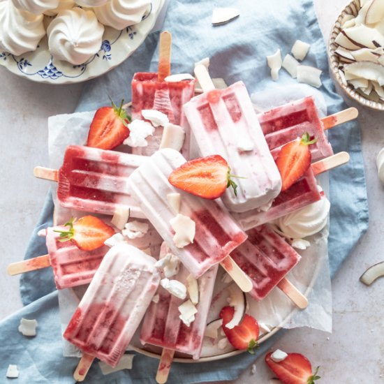 ETON MESS ICE LOLLY WITH COCONUT CREAM