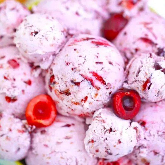 No Churn Cherry Ice Cream