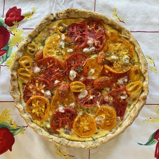 Vegan Tomato & Feta Tart