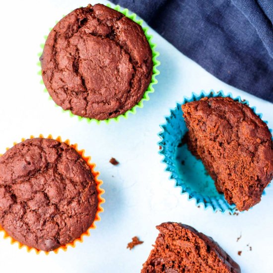 Chocolate Muffins with Greek Yogurt