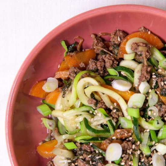 Instant Pot Korean Beef + Zoodles