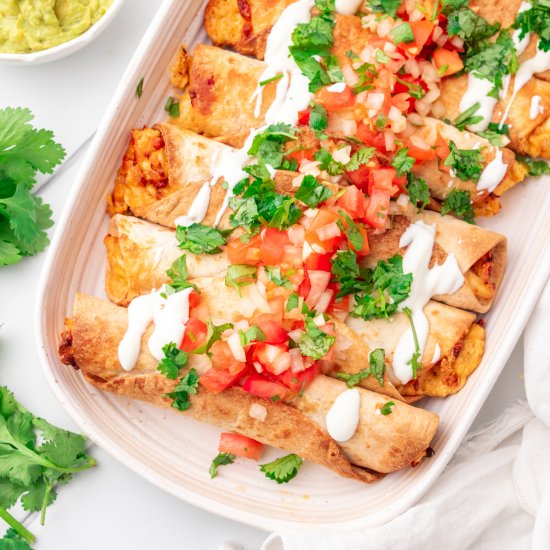 Easy Air Fryer Chicken Taquitos