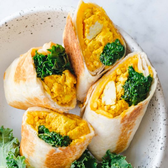 Tofu Scramble Breakfast Burritos