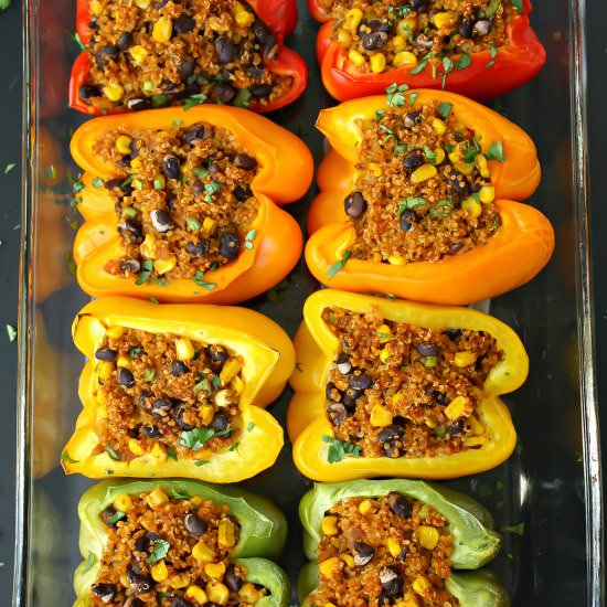 Mexican Quinoa Stuffed Peppers