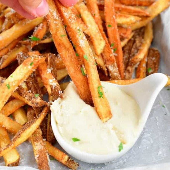 Truffle Fries with Parmesan Aioli