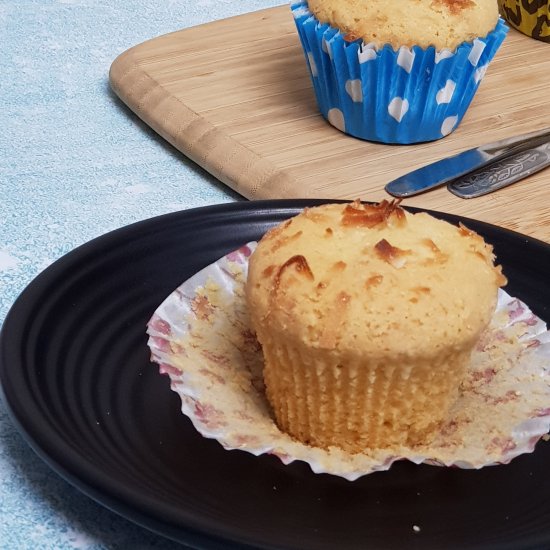 One Bowl Easy Coconut Muffins