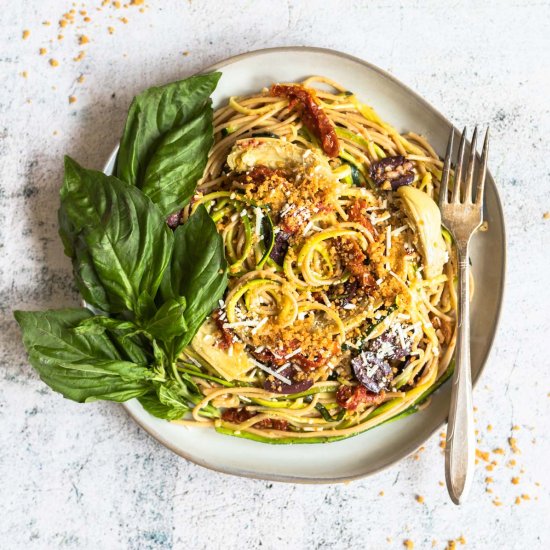 Mediterranean Zucchini Spaghetti