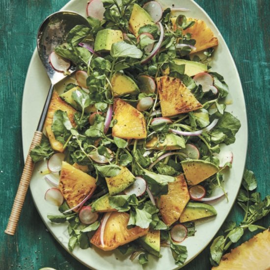 Avocado+Pineapple Watercress Salad