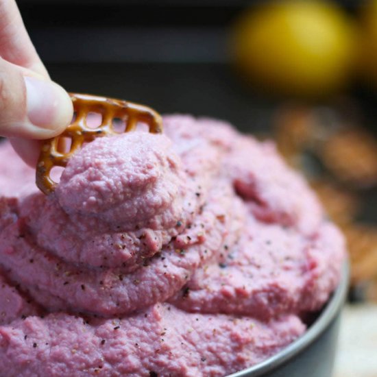 Oil Free Beetroot Hummus Recipe