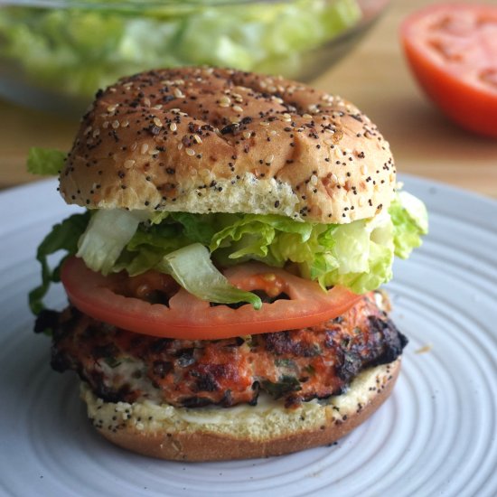 Steakhouse Style Salmon Burger