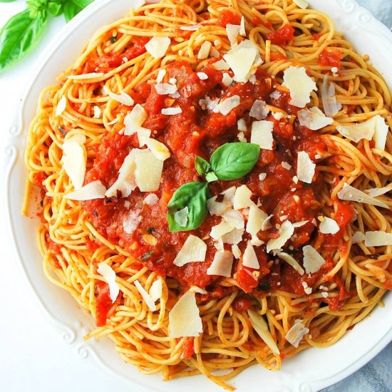 Easy Spaghetti Arrabiata