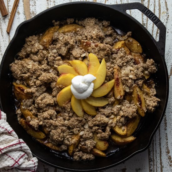 Healthy Peach Crisp