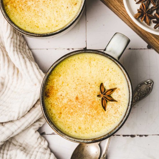 Golden milk latte recipe