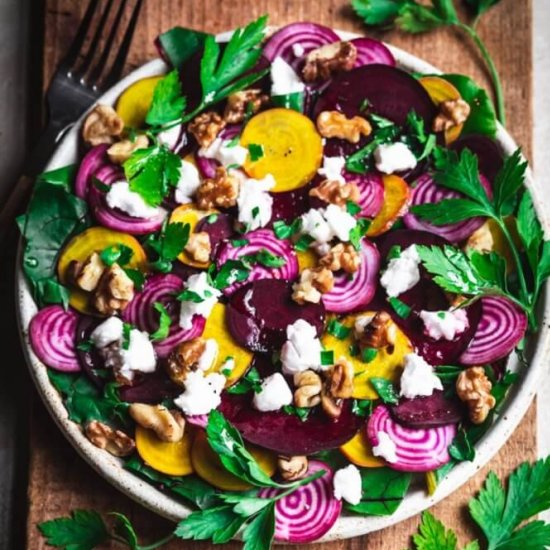 Beet Carpaccio with Toasted Walnuts