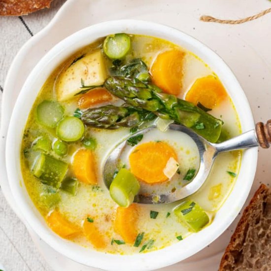 Chunky Asparagus Summer Soup