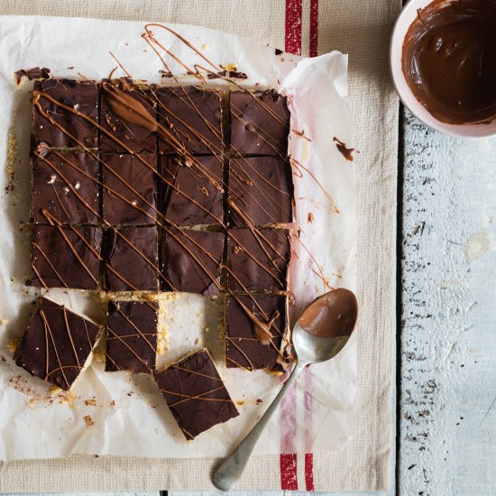 Chocolate caramel squares