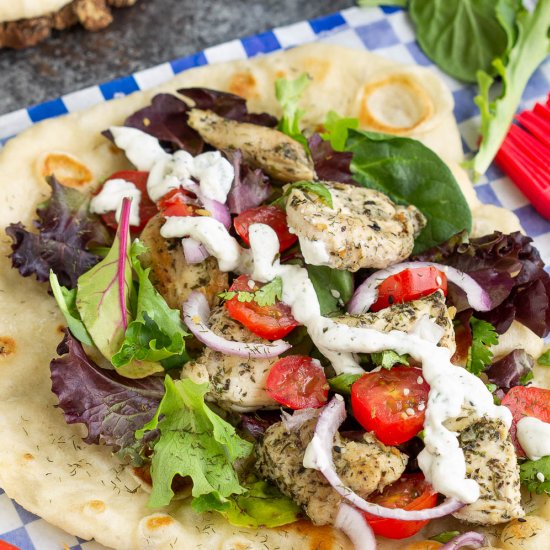 Chicken Shawarma with Yogurt Sauce