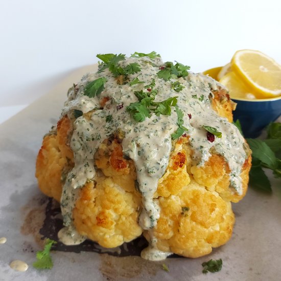 Roasted Cauliflower with Tahini