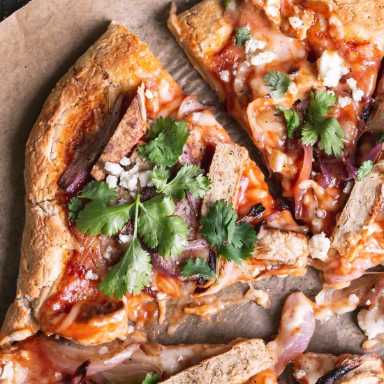 Vegan BBQ Chicken Pizza