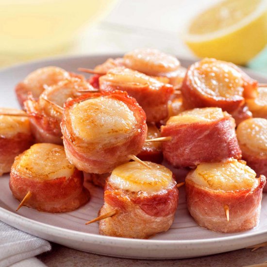 Bacon Wrapped Scallops Appetizer