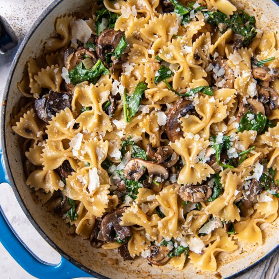 Mushroom Spinach Pasta