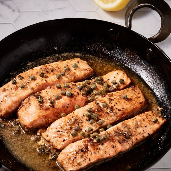 Salmon with Anchovy Butter