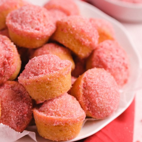 Strawberry Jam Filled Donut Muffins