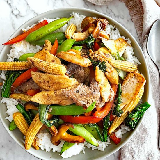 Chicken and Steak Stir Fry Recipe