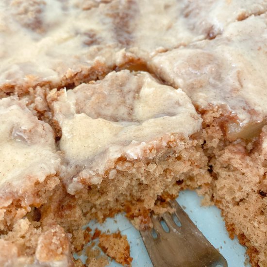 Maple Glazed Apple Fritter Cake