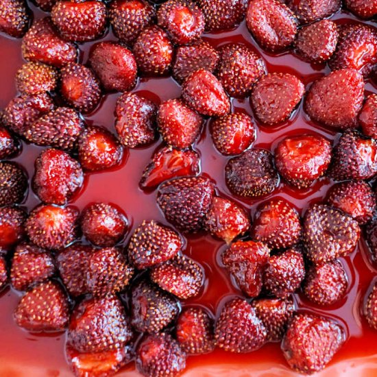 slow roasted strawberries