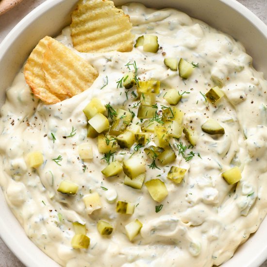 Dairy Free Dill Pickle Dip