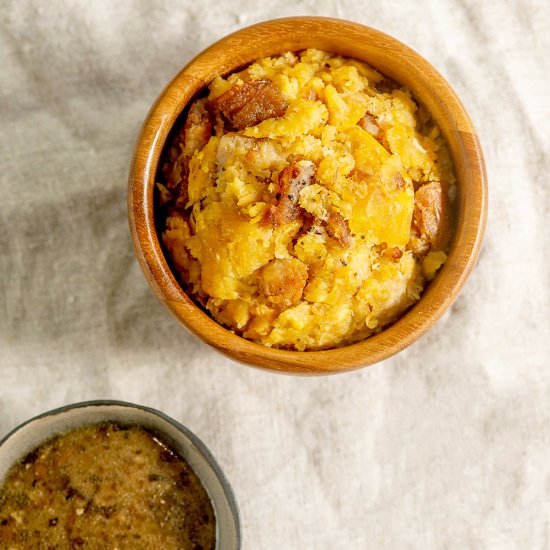 Puerto Rican Fried Plantain Mash