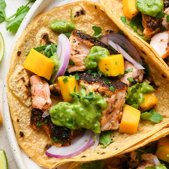 Blackened Salmon Tacos