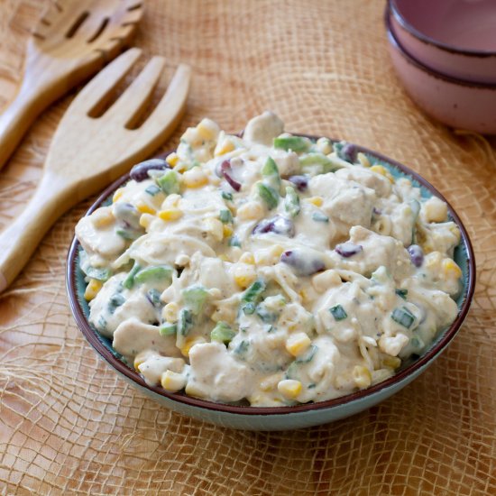 Chicken salad with beans