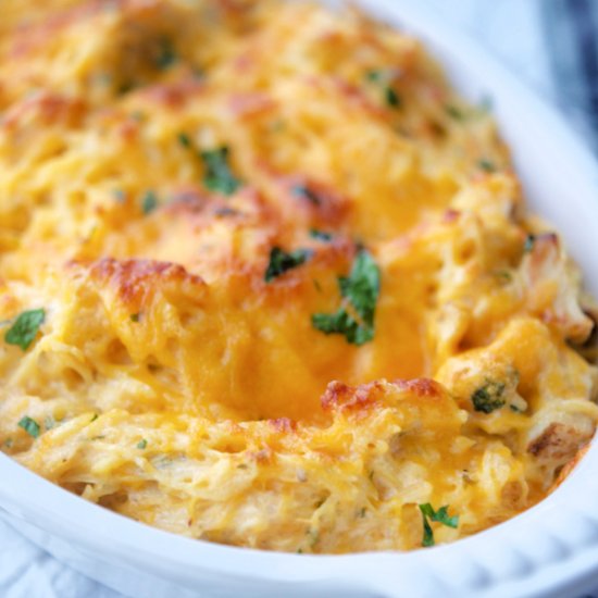 Buffalo Chicken Spaghetti Squash